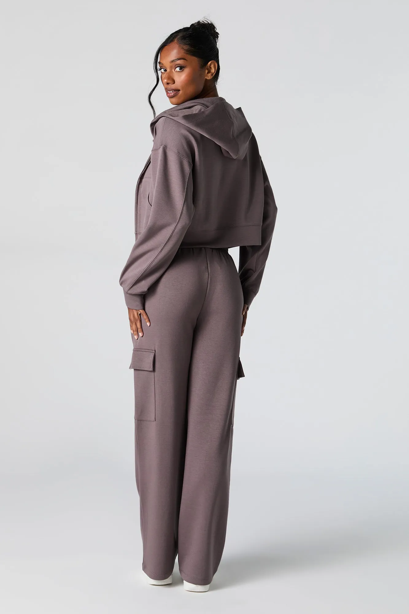 Active Fleece Wide Leg Cargo Pant