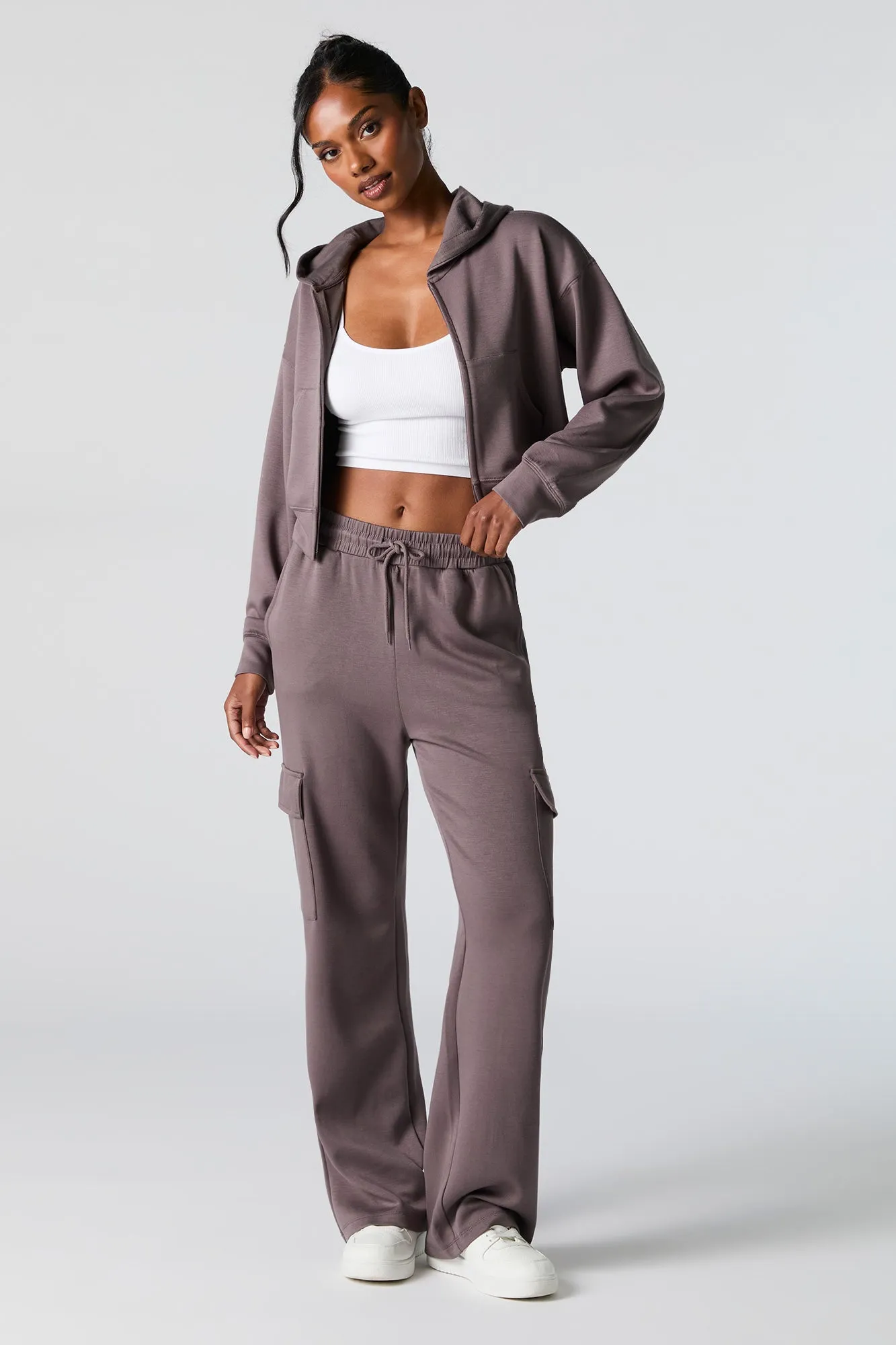 Active Fleece Wide Leg Cargo Pant