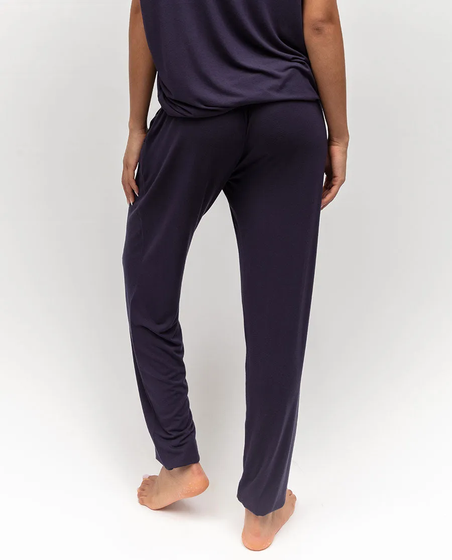 Avery Navy Jersey Pyjama Bottoms