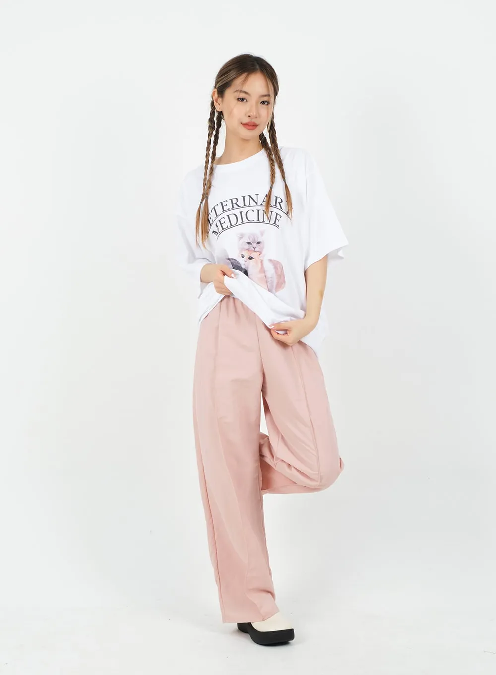 Banded Wide Leg Pants CA15