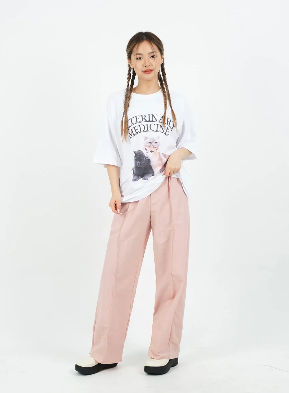 Banded Wide Leg Pants CA15