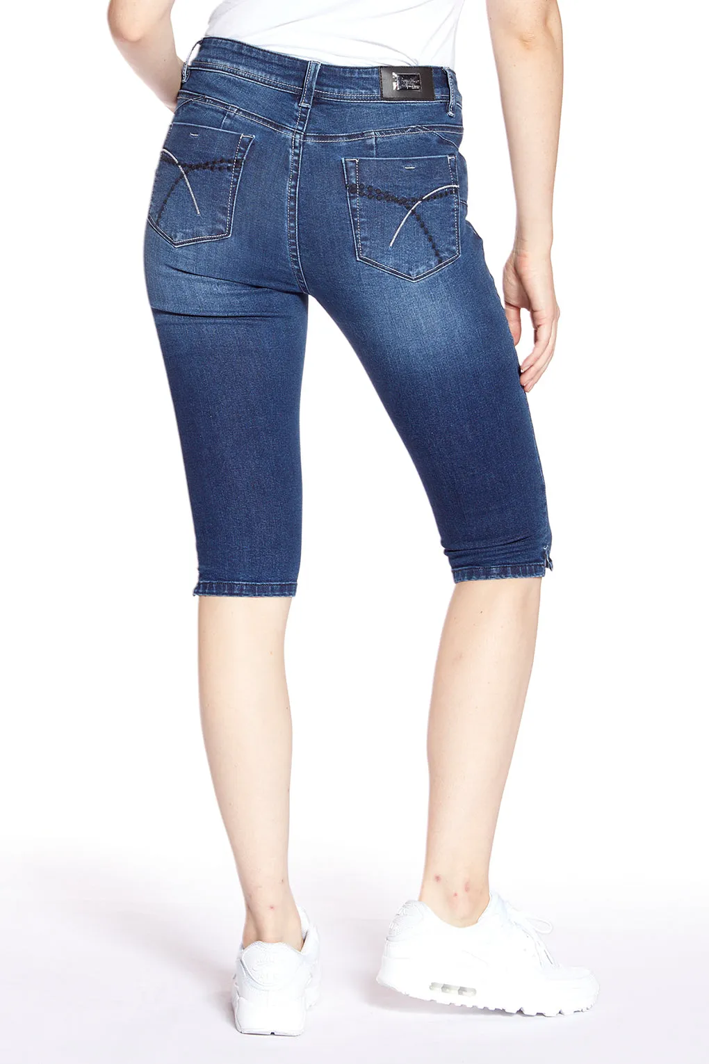 BECCA - Ladies Denim Capri - Dark Blue Wash