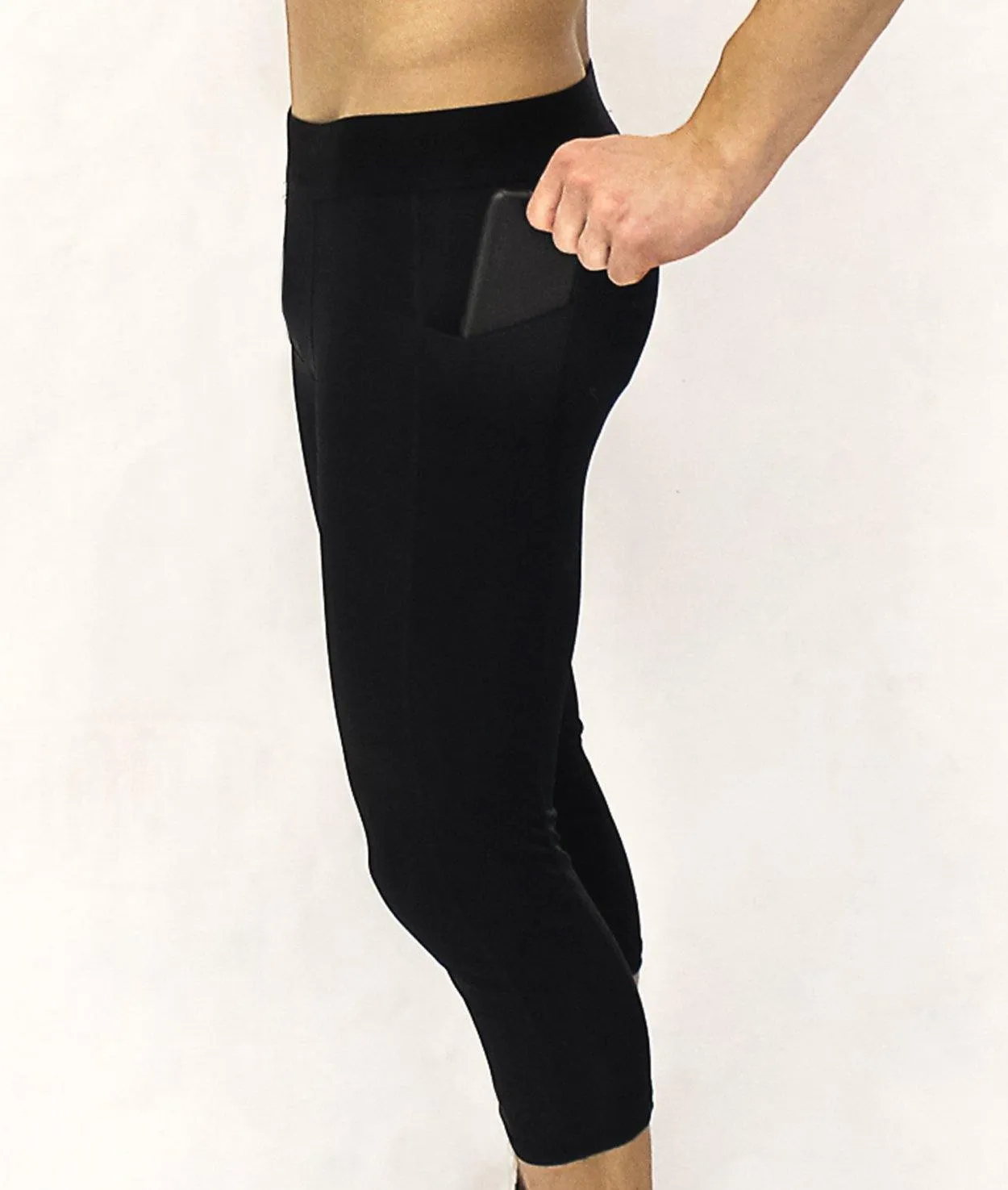 Black Aqua Men's Pocket Tights