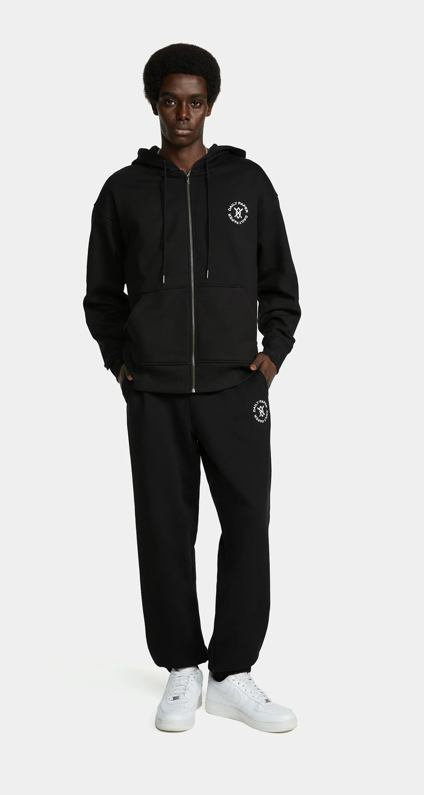 Black Circle Jog Pants