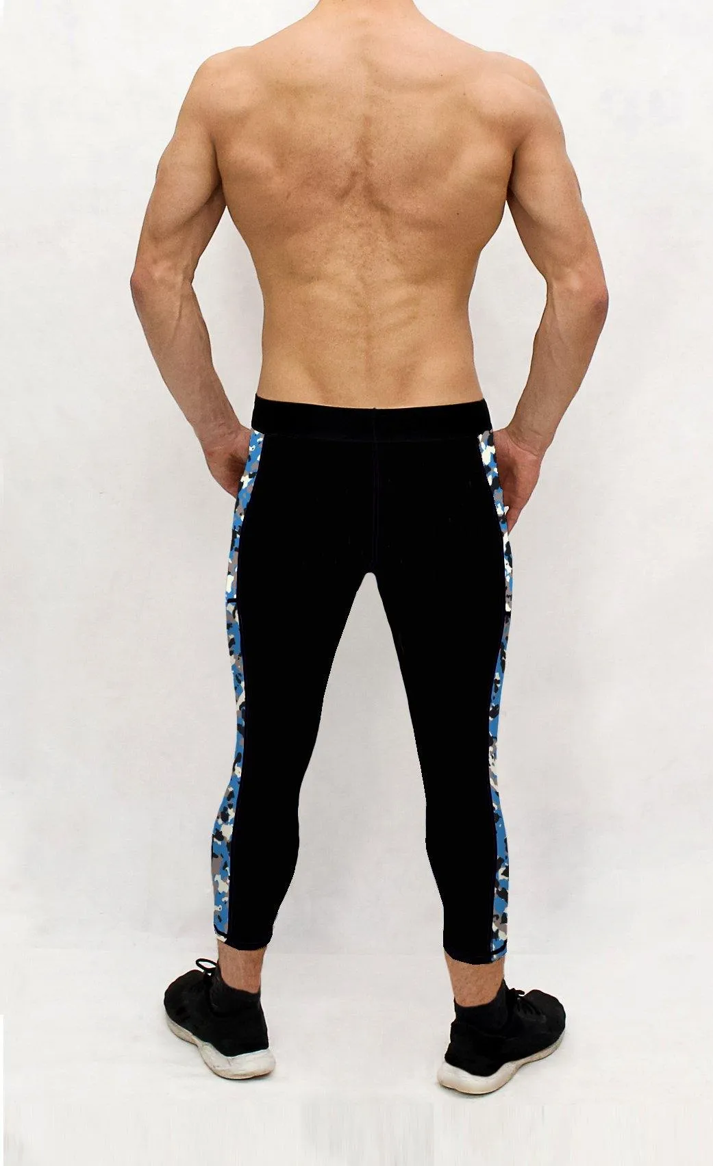 Blue Camo Men's Pocket Tights