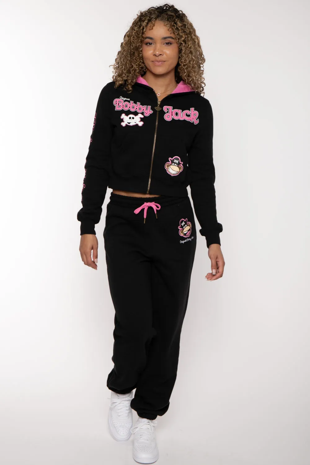 Bobby Jack Zip Up Hoodie & Pants Set - Surrender - Black