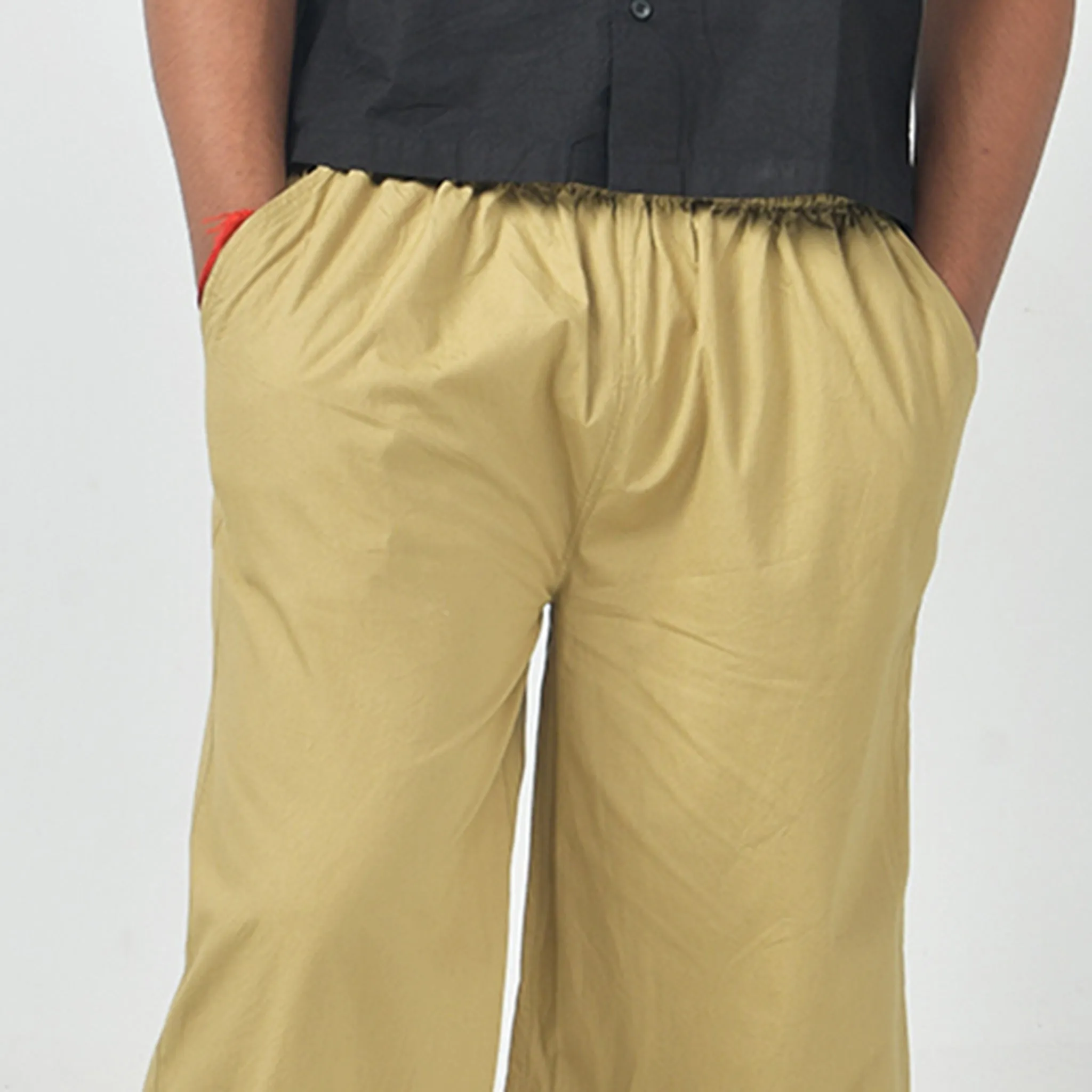 Bossman Shirt (Black) & Parachute Pants (Khaki) For Men