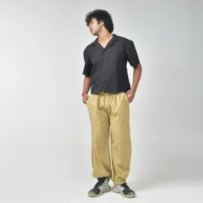 Bossman Shirt (Black) & Parachute Pants (Khaki) For Men