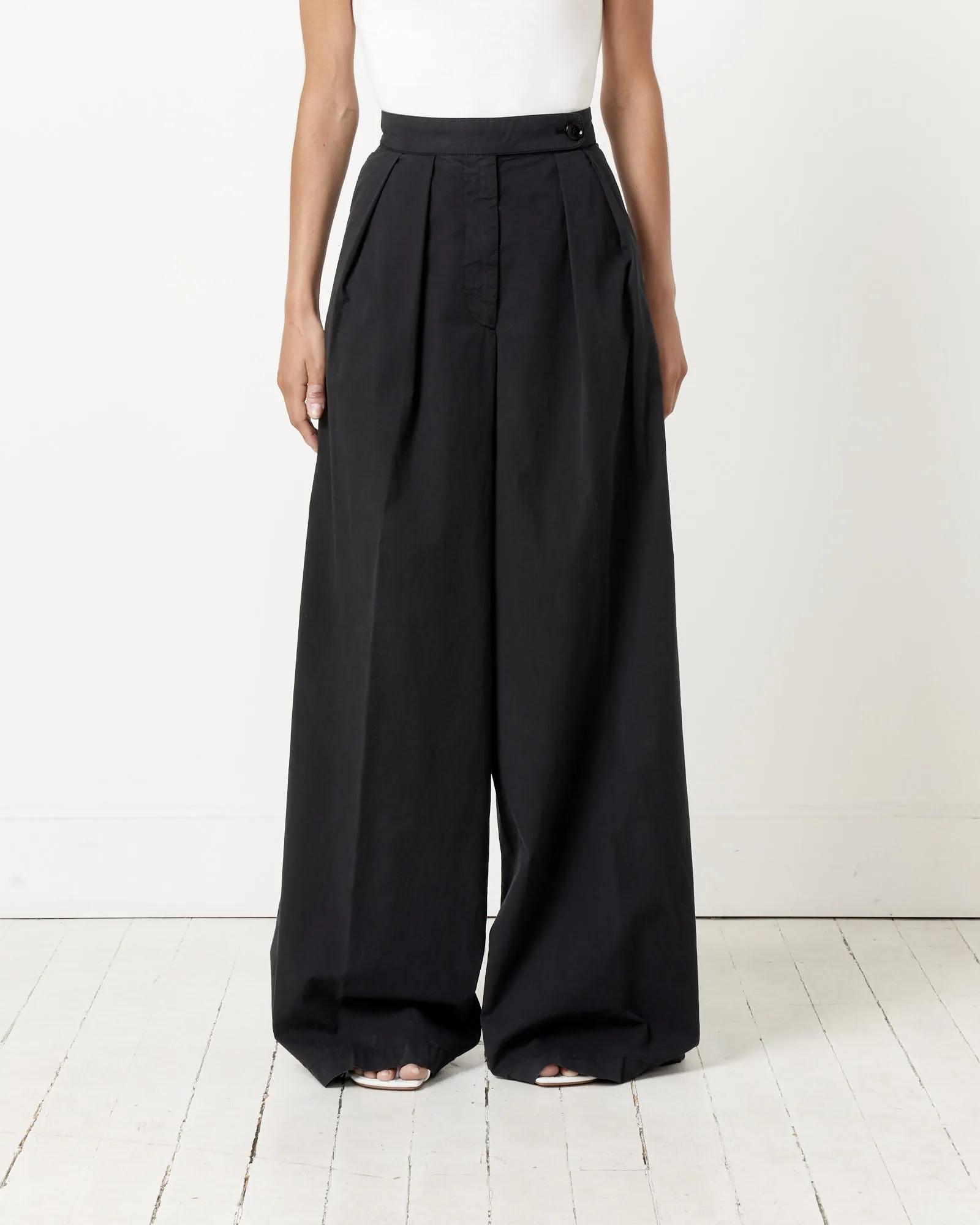 Cuffed Cotton Pant