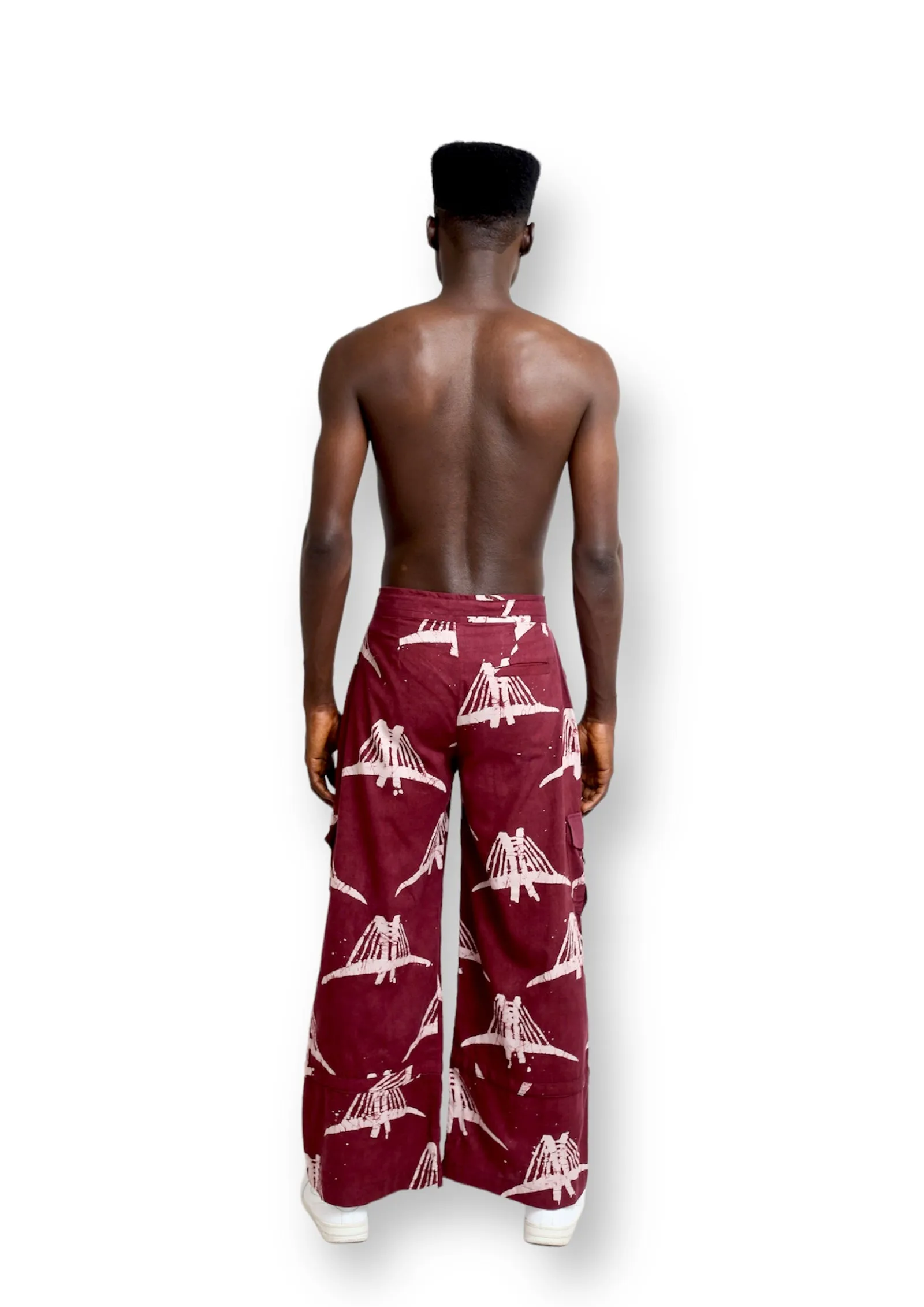 Cute Saint Ofin Burgundy Cotton Trouser