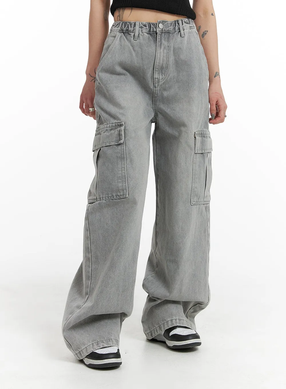 Denim Cargo Pants IF426