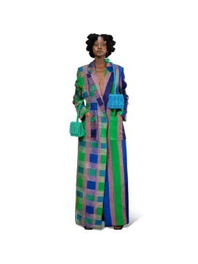 Dual-Print Akwete Coat