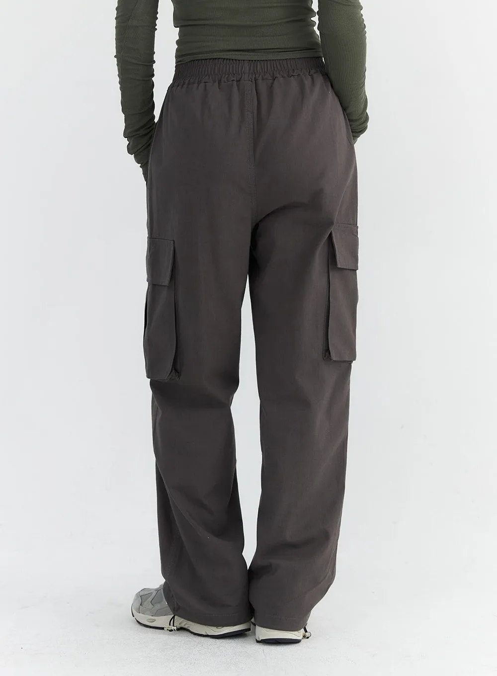 Elastic Waist Cargo Pants CO313