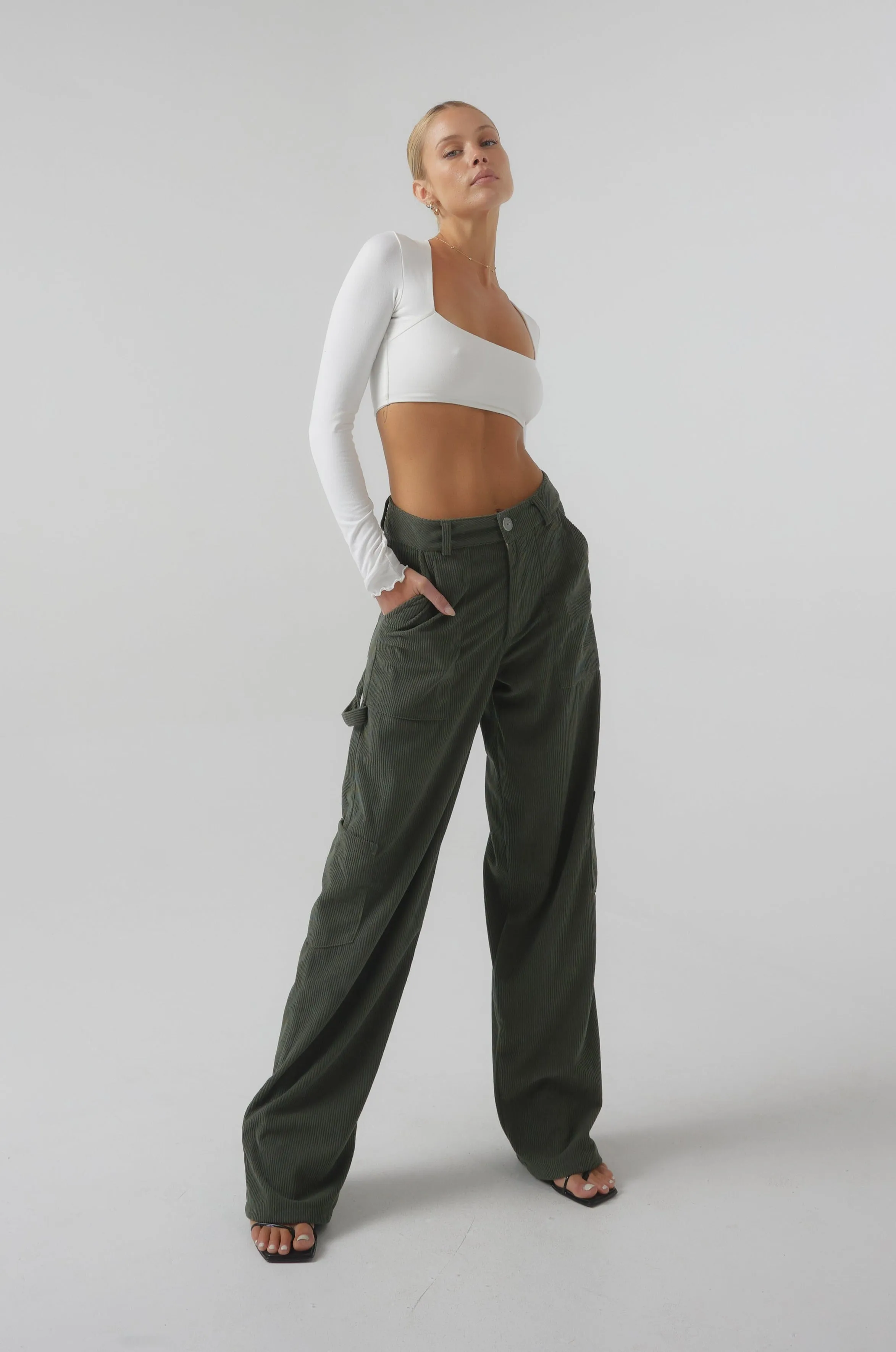 Elsa Cargo Pant in Pine