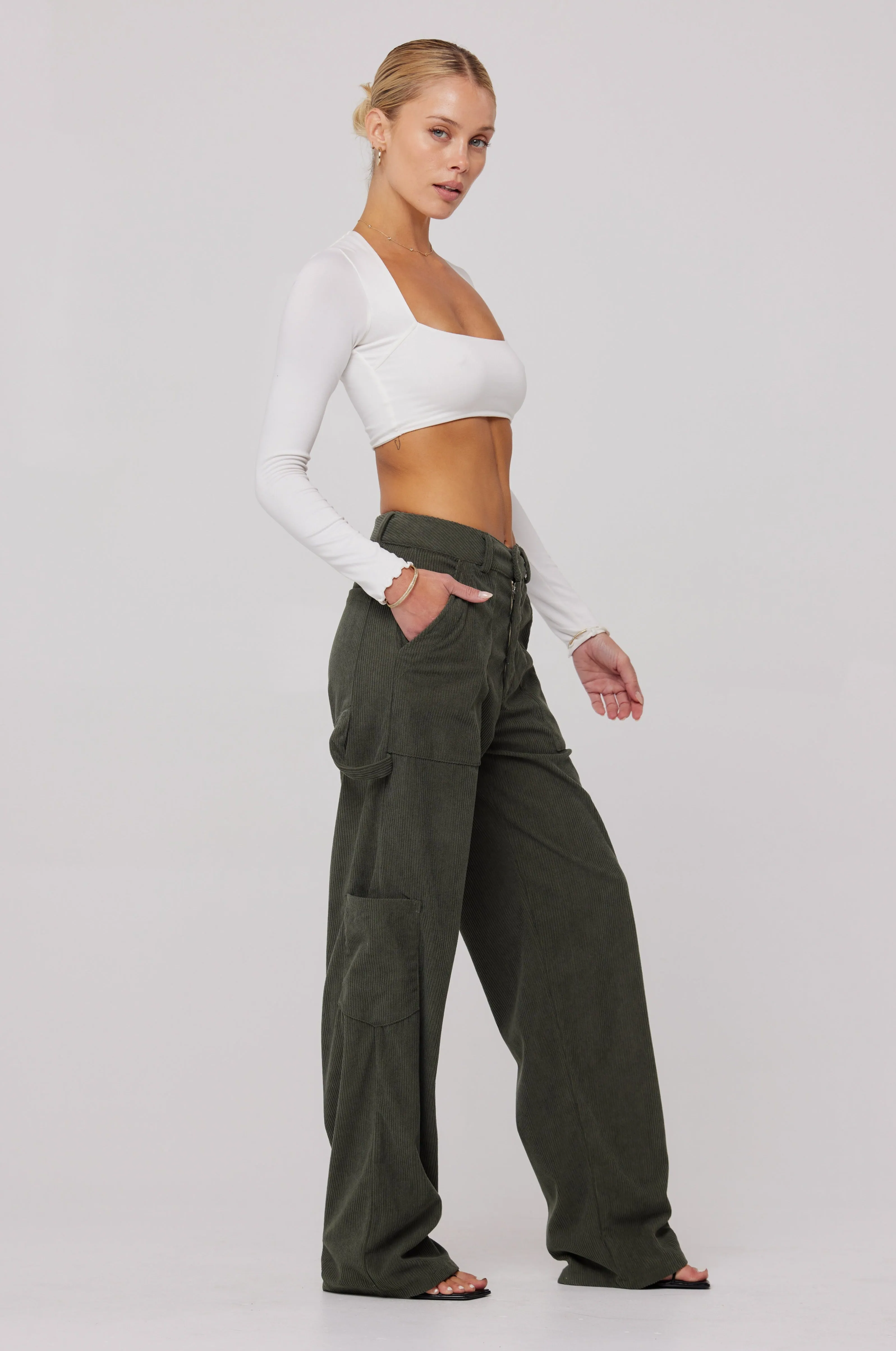 Elsa Cargo Pant in Pine