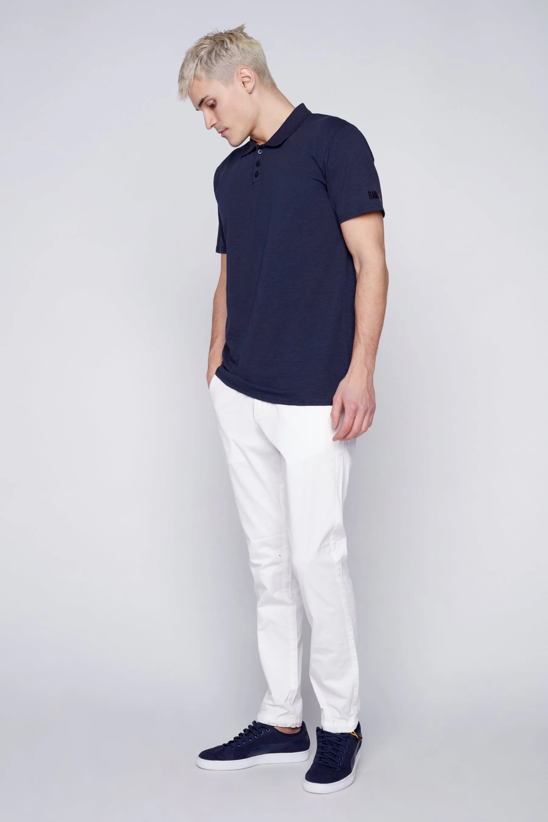 ELTON -  Slim Fit Chinos (Convertible Joggers) - Off White