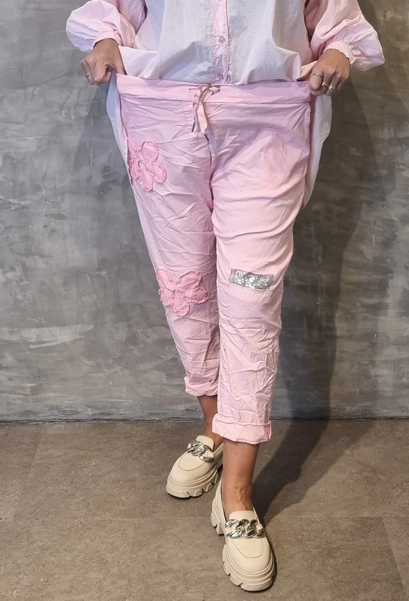 Flower Nicky Pant Pink