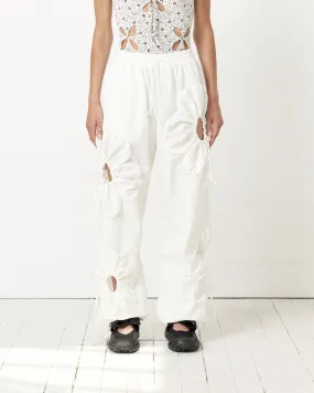 Flower Pants in White