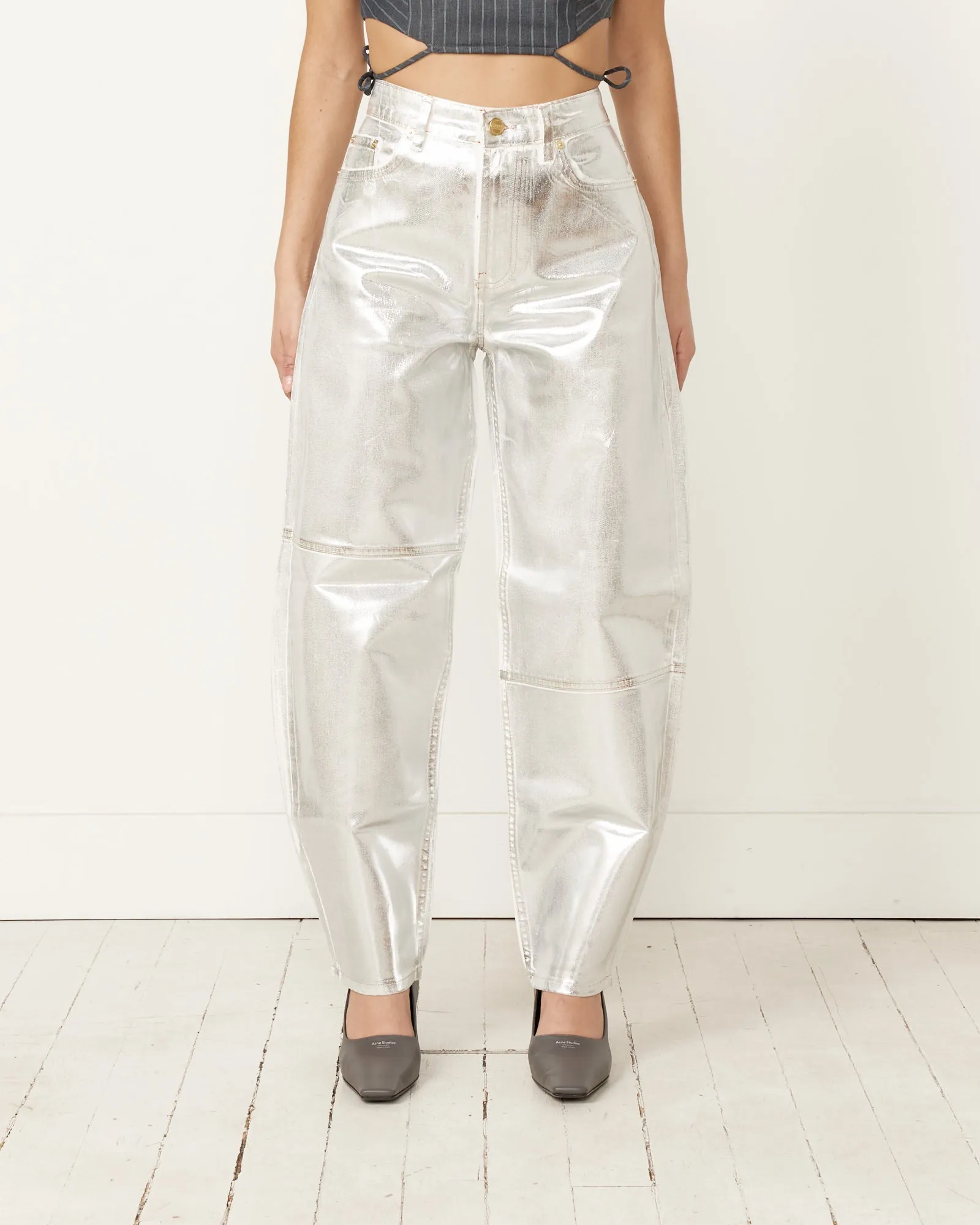 Foil Denim Stary Pant in Bright White