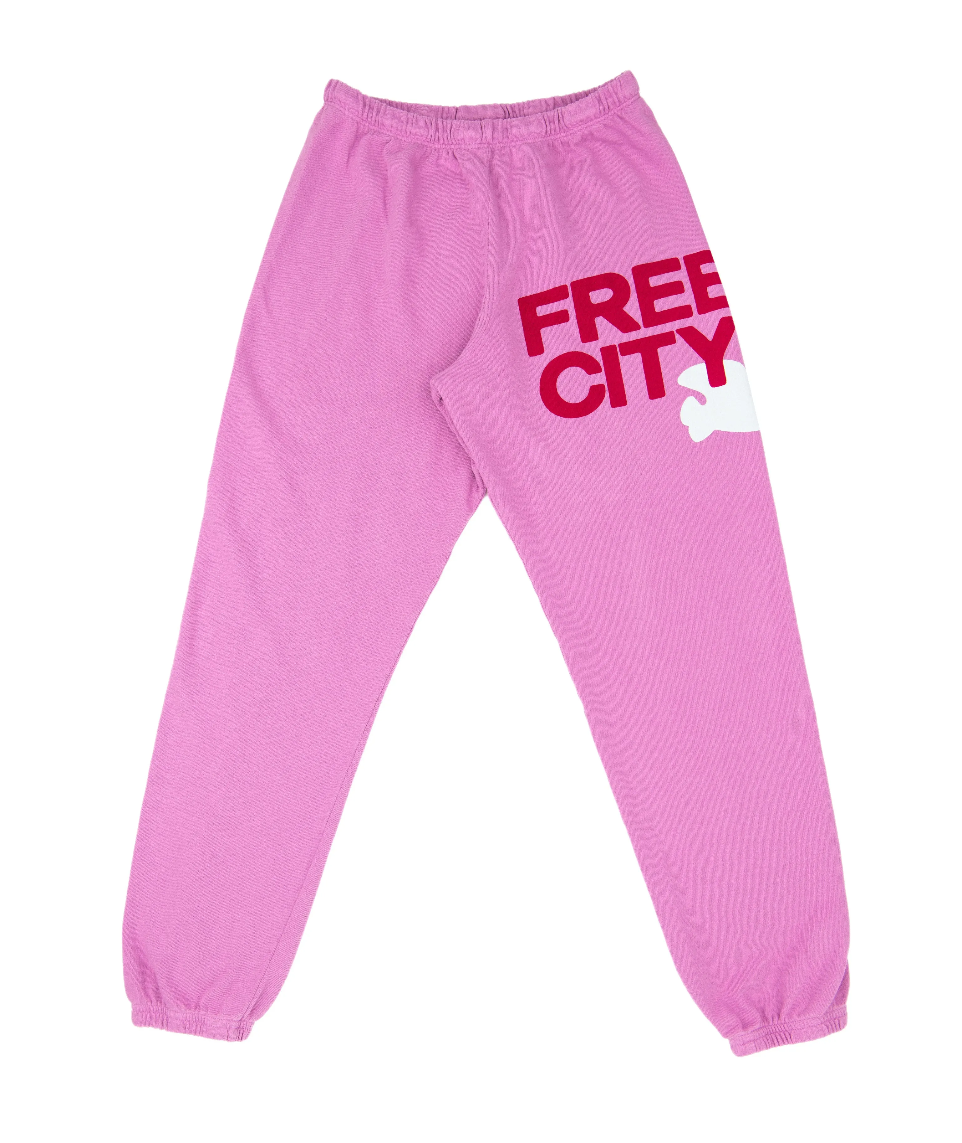 FREECITY Women Large Sweatpants Pink Lips Cherry 2