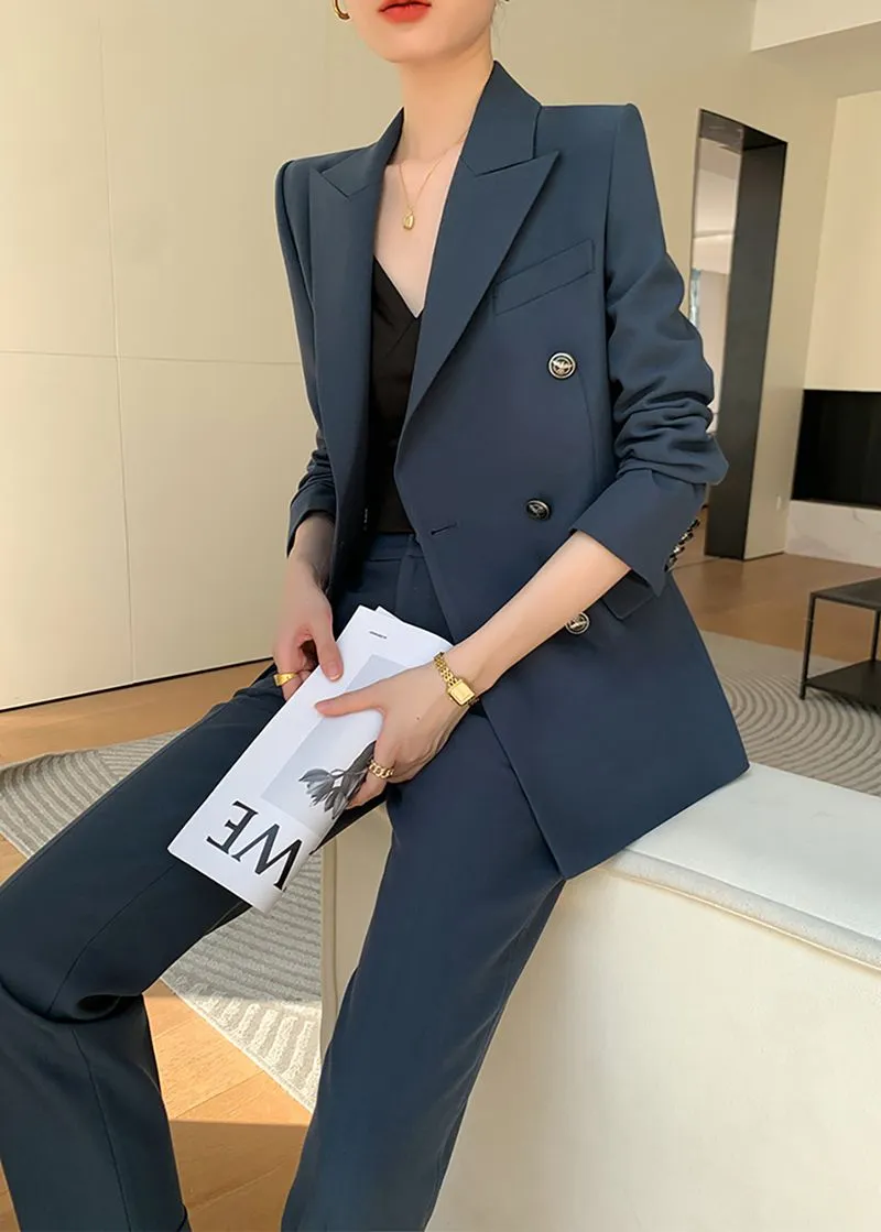 Haley Double Breasted Blazer Pants Suit Two-Piece Set