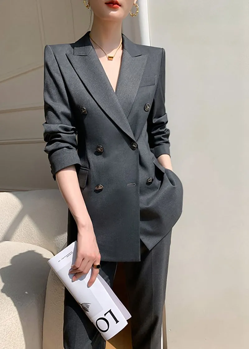 Haley Double Breasted Blazer Pants Suit Two-Piece Set