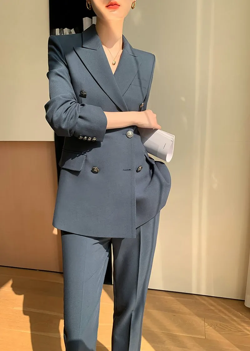 Haley Double Breasted Blazer Pants Suit Two-Piece Set