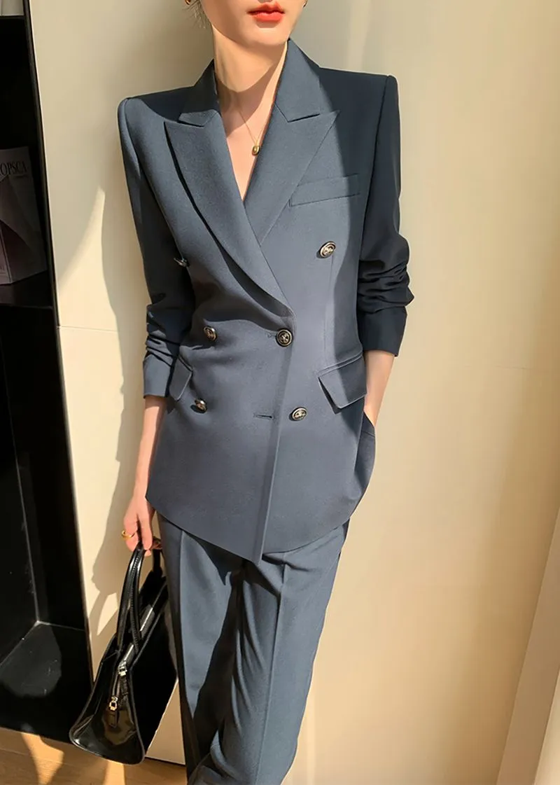 Haley Double Breasted Blazer Pants Suit Two-Piece Set