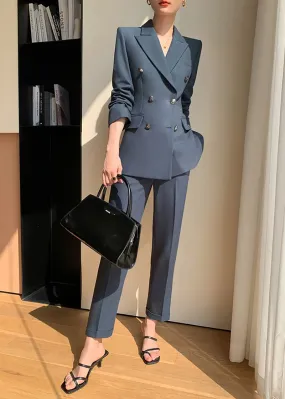 Haley Double Breasted Blazer Pants Suit Two-Piece Set