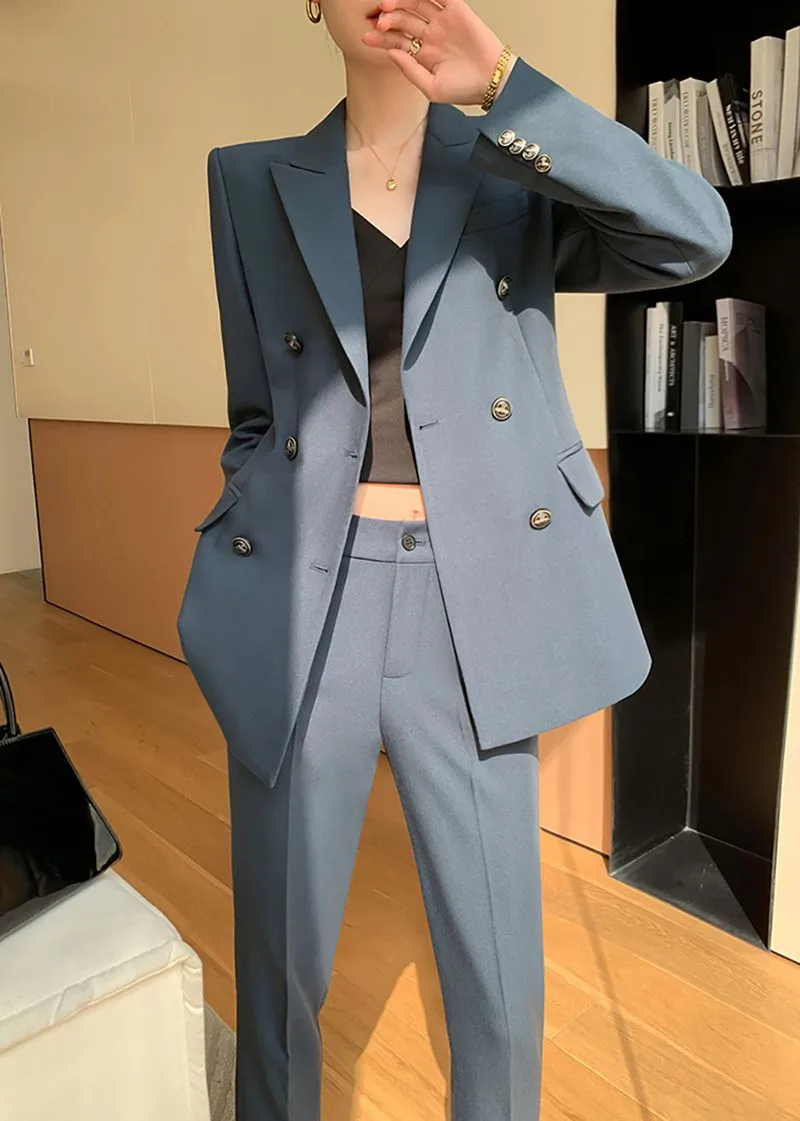 Haley Double Breasted Blazer Pants Suit Two-Piece Set