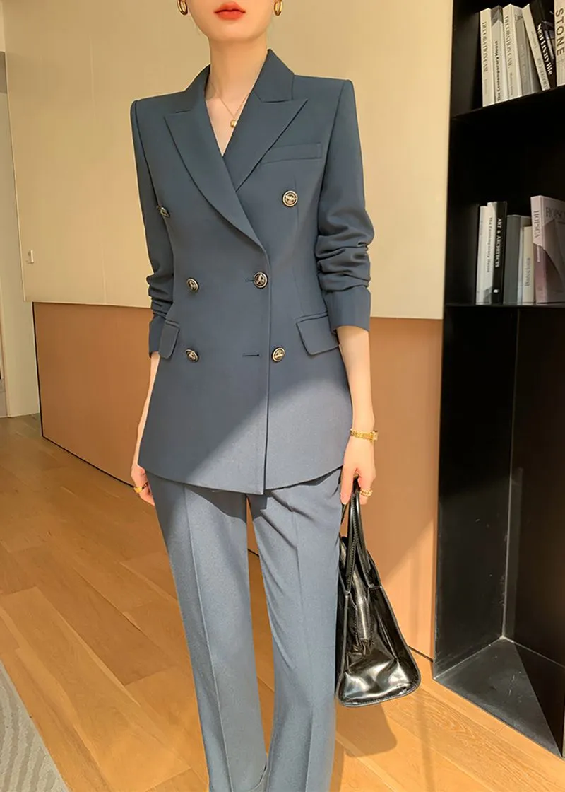 Haley Double Breasted Blazer Pants Suit Two-Piece Set