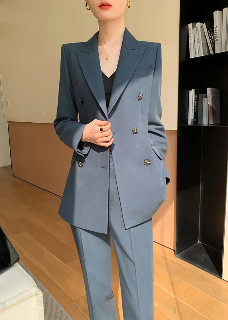 Haley Double Breasted Blazer Pants Suit Two-Piece Set