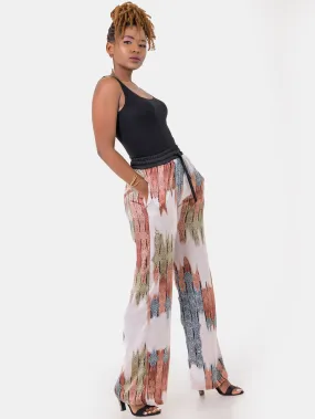 Hijabeefied Regular Satin Pants - Peach