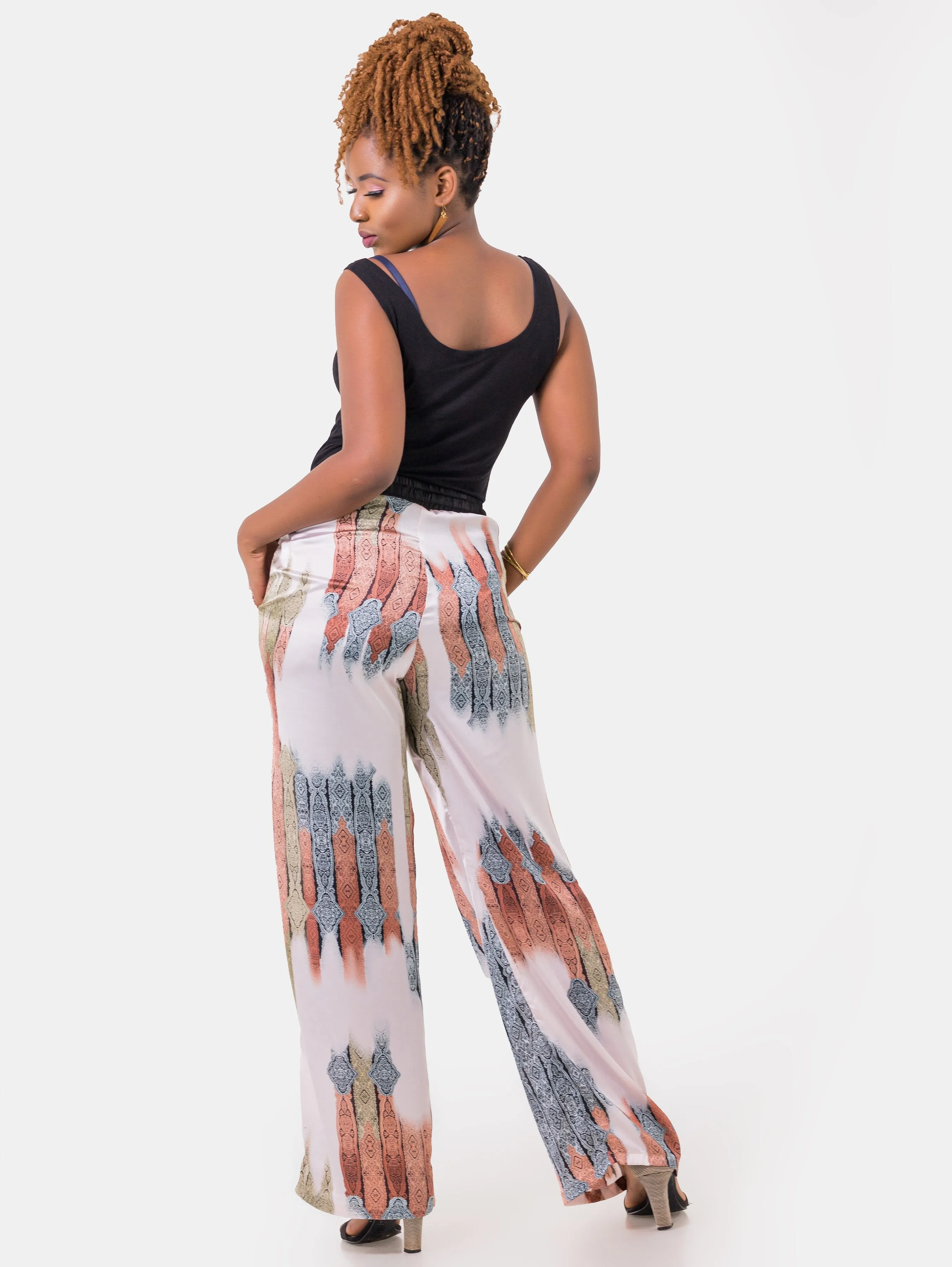 Hijabeefied Regular Satin Pants - Peach