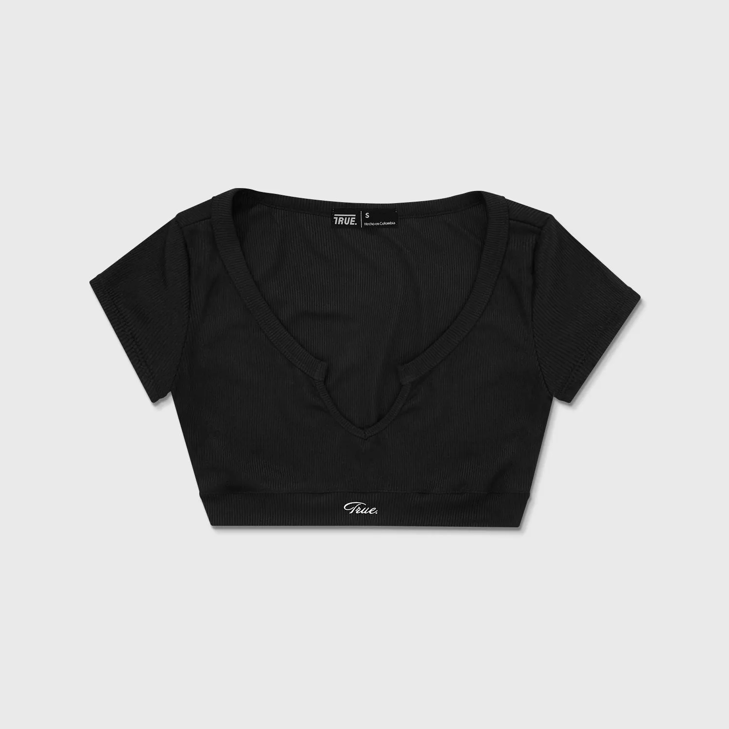 HofT Split Crop Top - Black