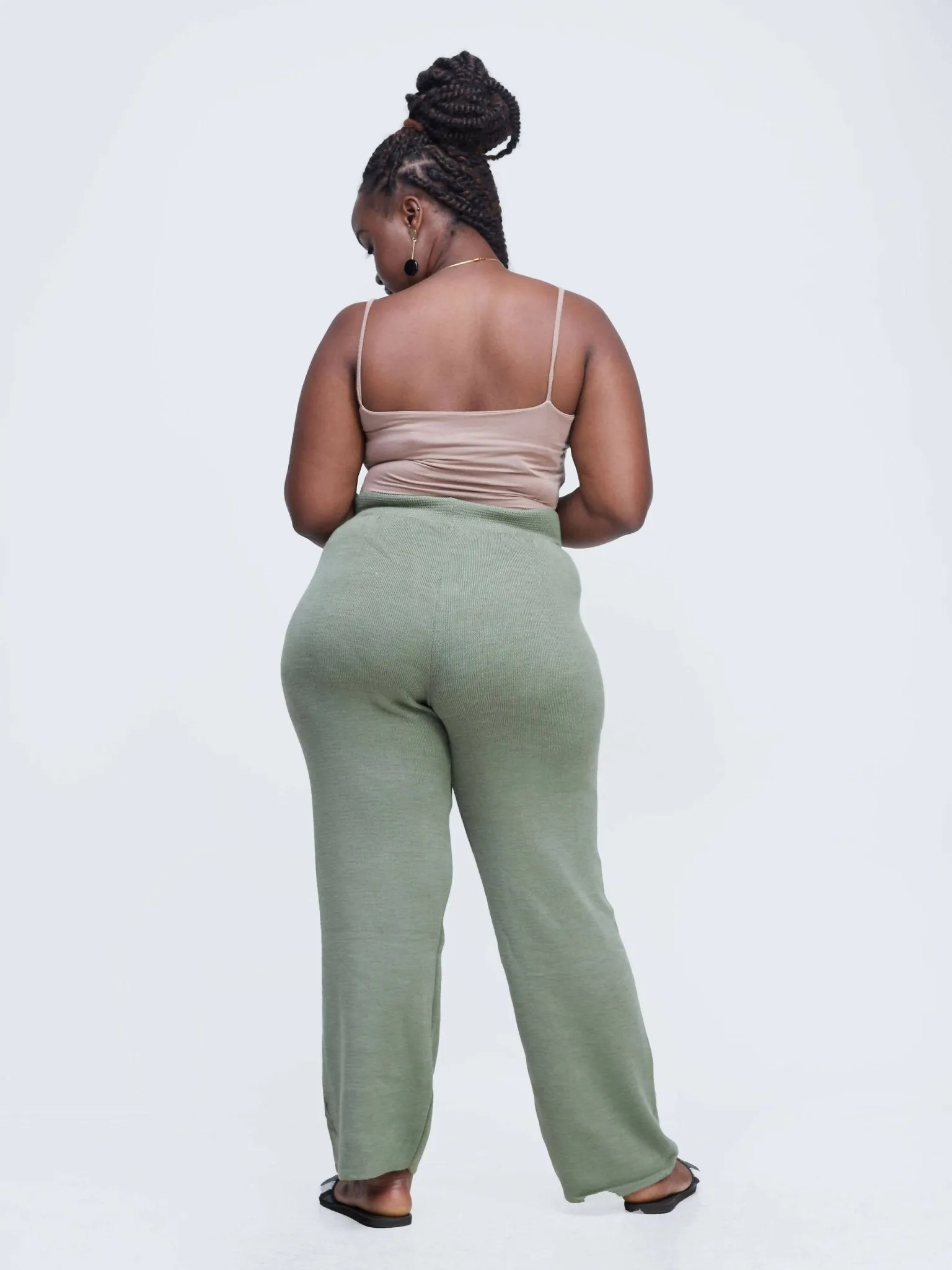 Infy Knit Wear Full Length Pants - Green