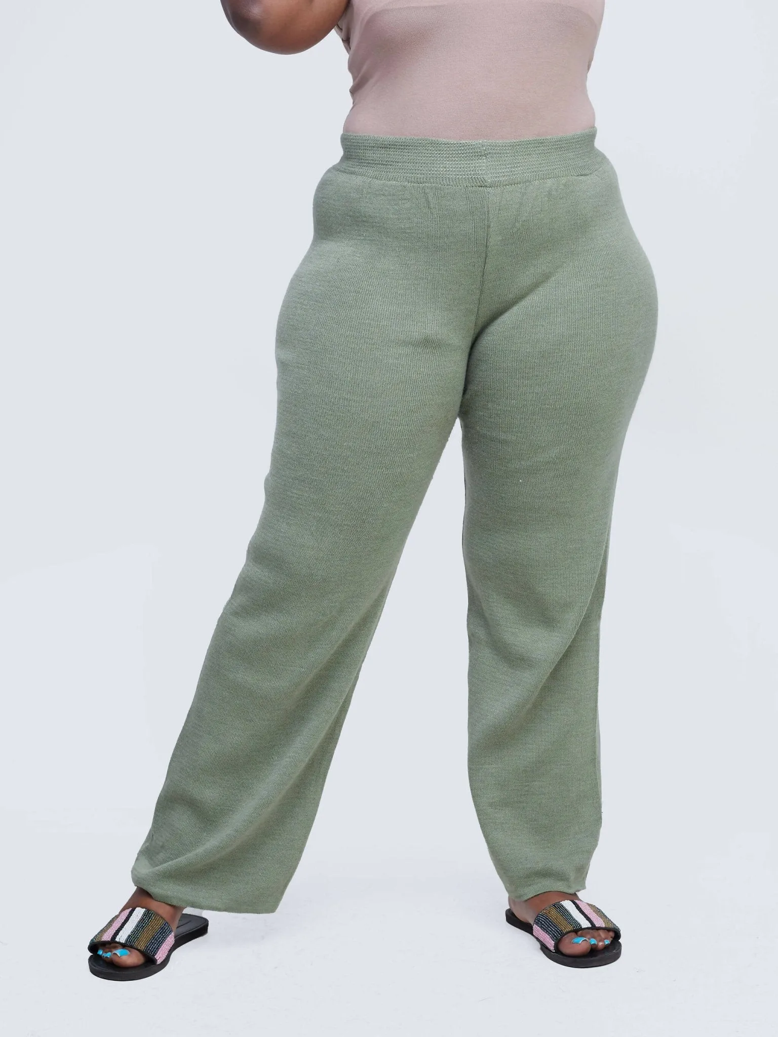 Infy Knit Wear Full Length Pants - Green