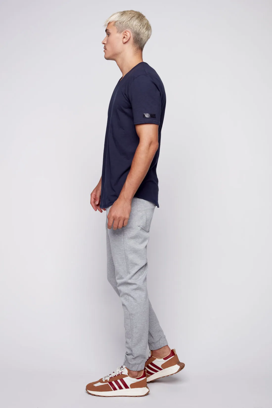 JAGGER - 5 Pocket Classic Ponte Knit Jogger - Light Grey Heather