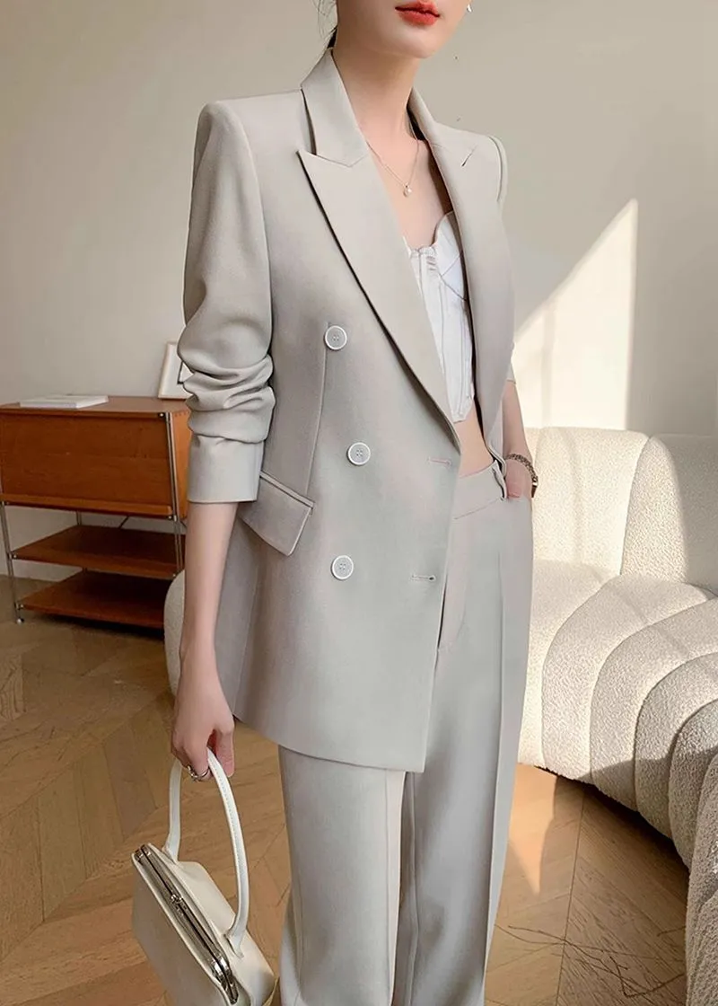 Judy Double Breasted Blazer Pants Suit Two-Piece Set