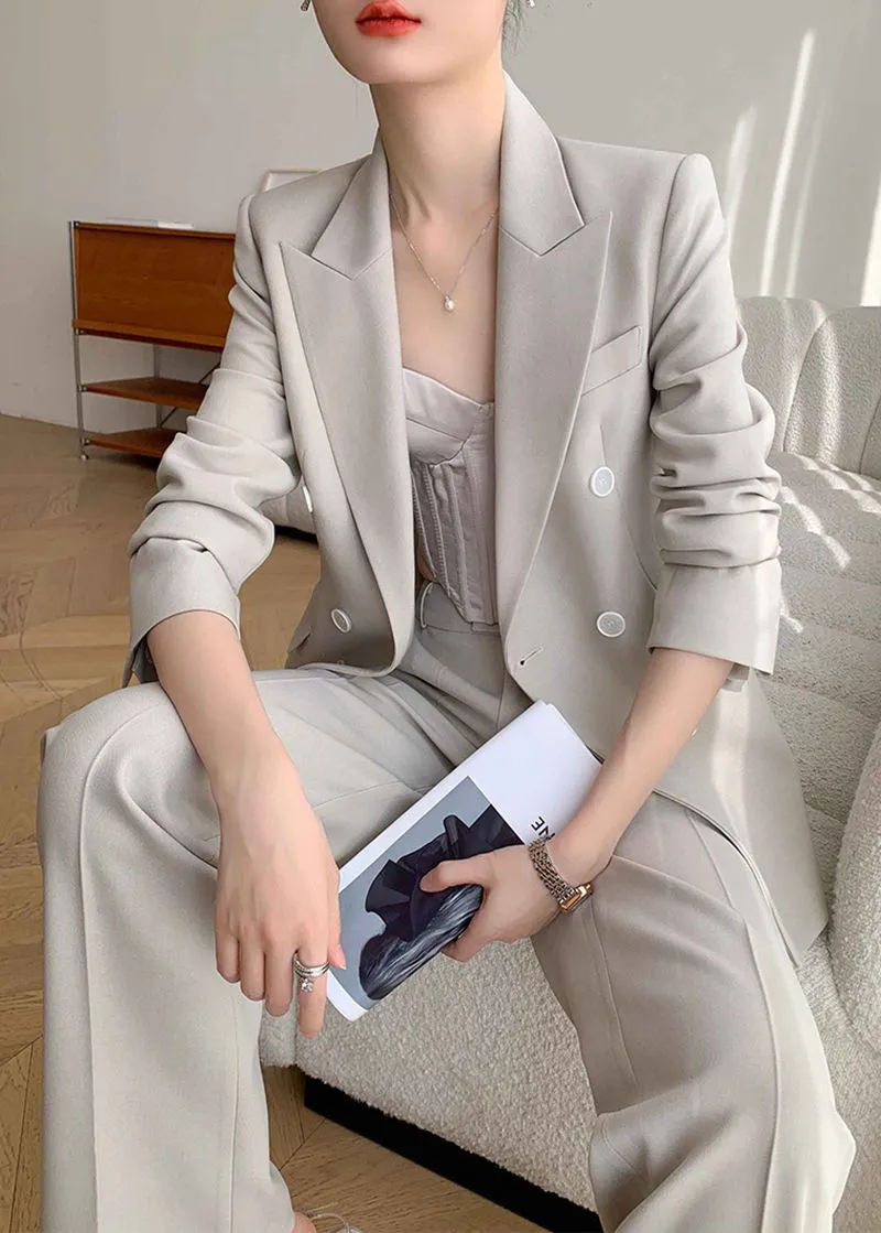 Judy Double Breasted Blazer Pants Suit Two-Piece Set