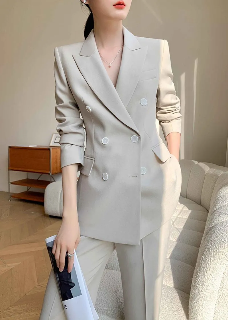 Judy Double Breasted Blazer Pants Suit Two-Piece Set