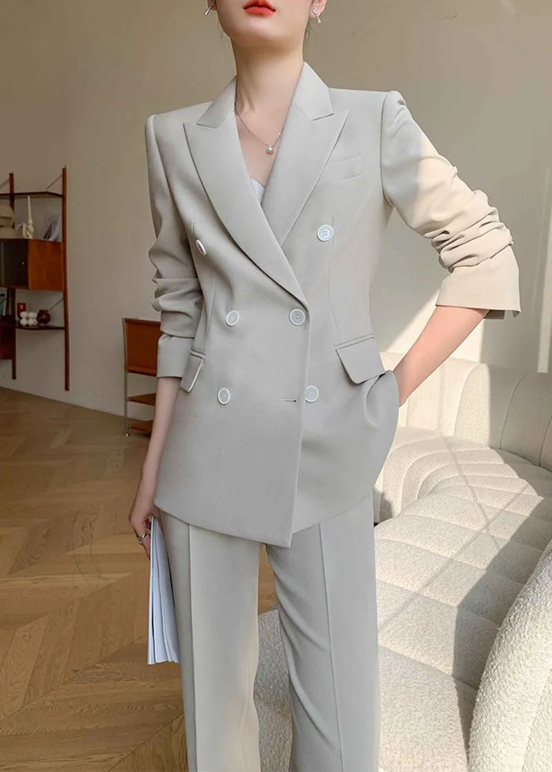 Judy Double Breasted Blazer Pants Suit Two-Piece Set