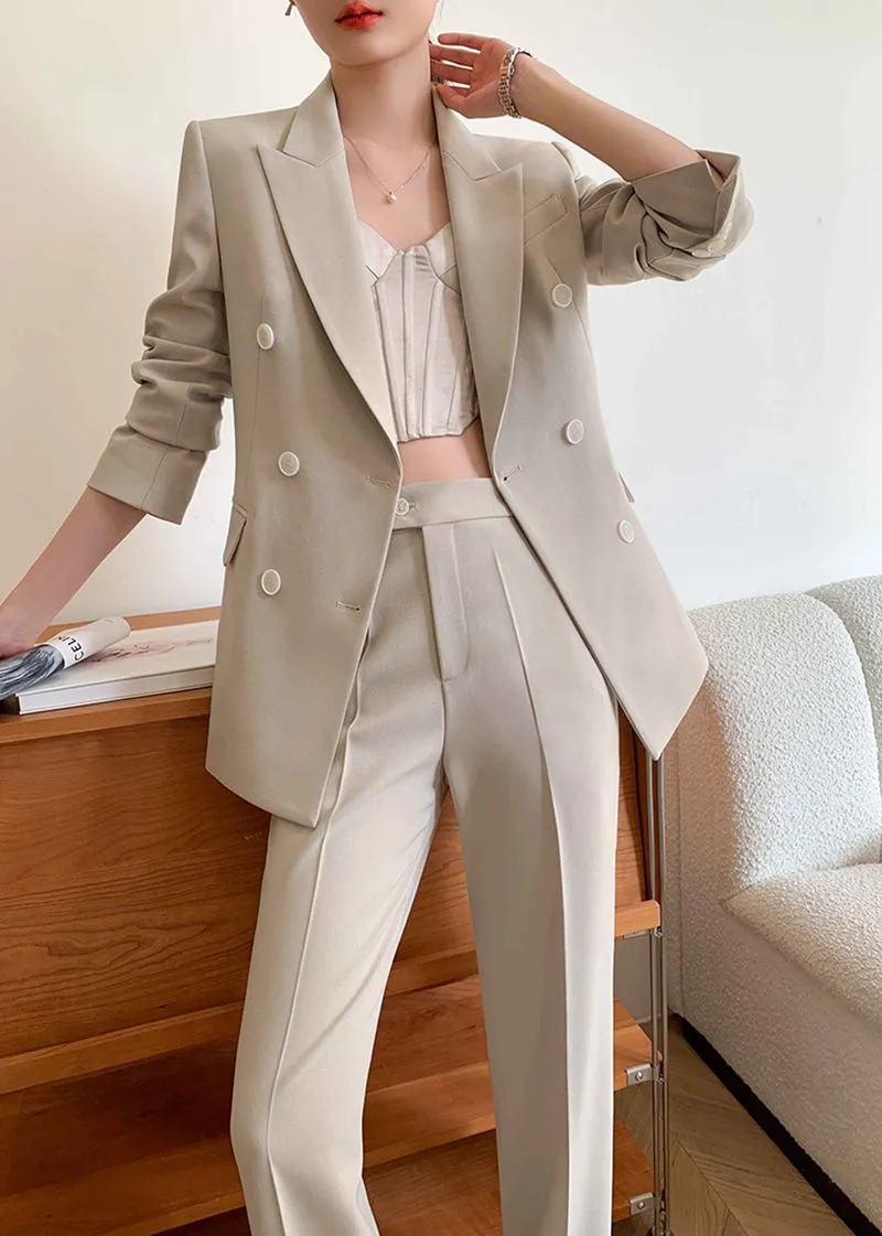 Judy Double Breasted Blazer Pants Suit Two-Piece Set