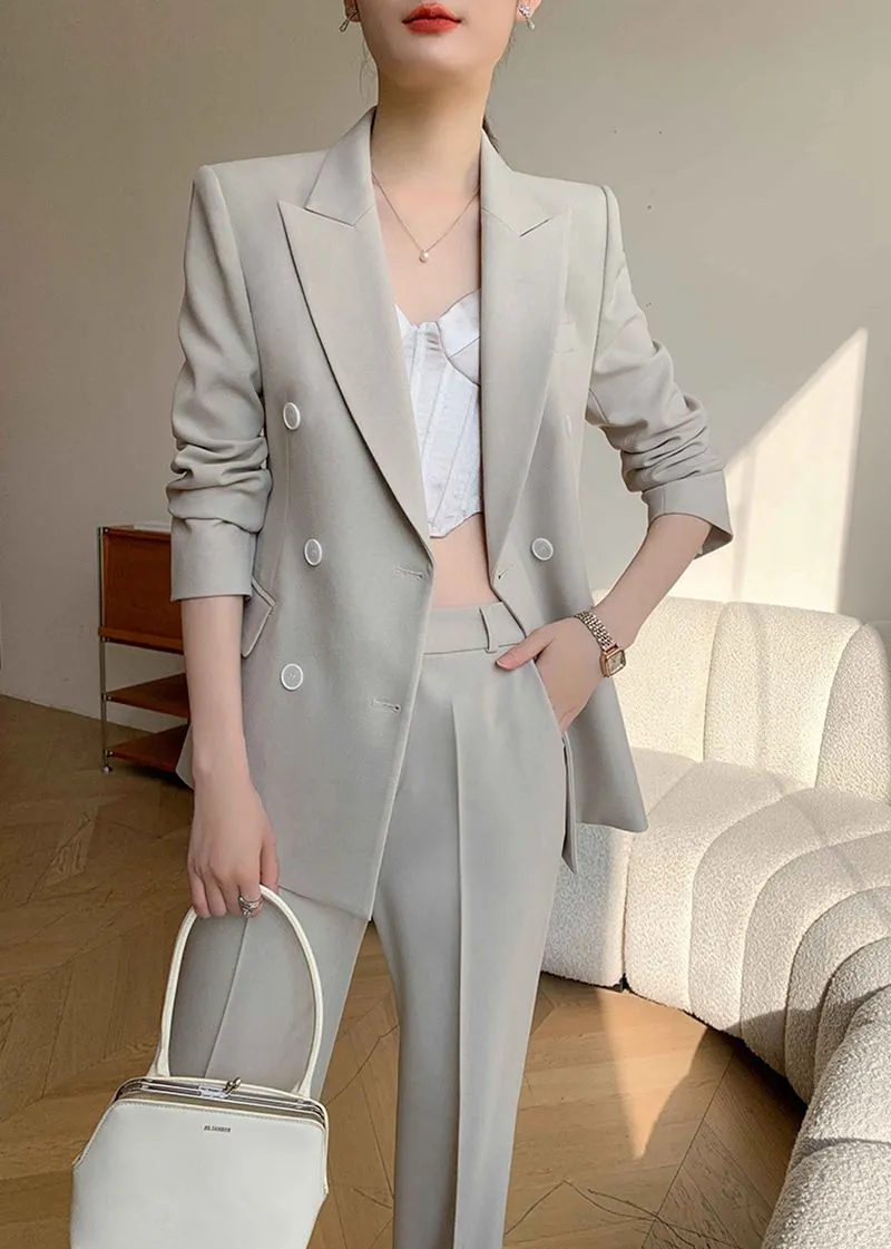 Judy Double Breasted Blazer Pants Suit Two-Piece Set