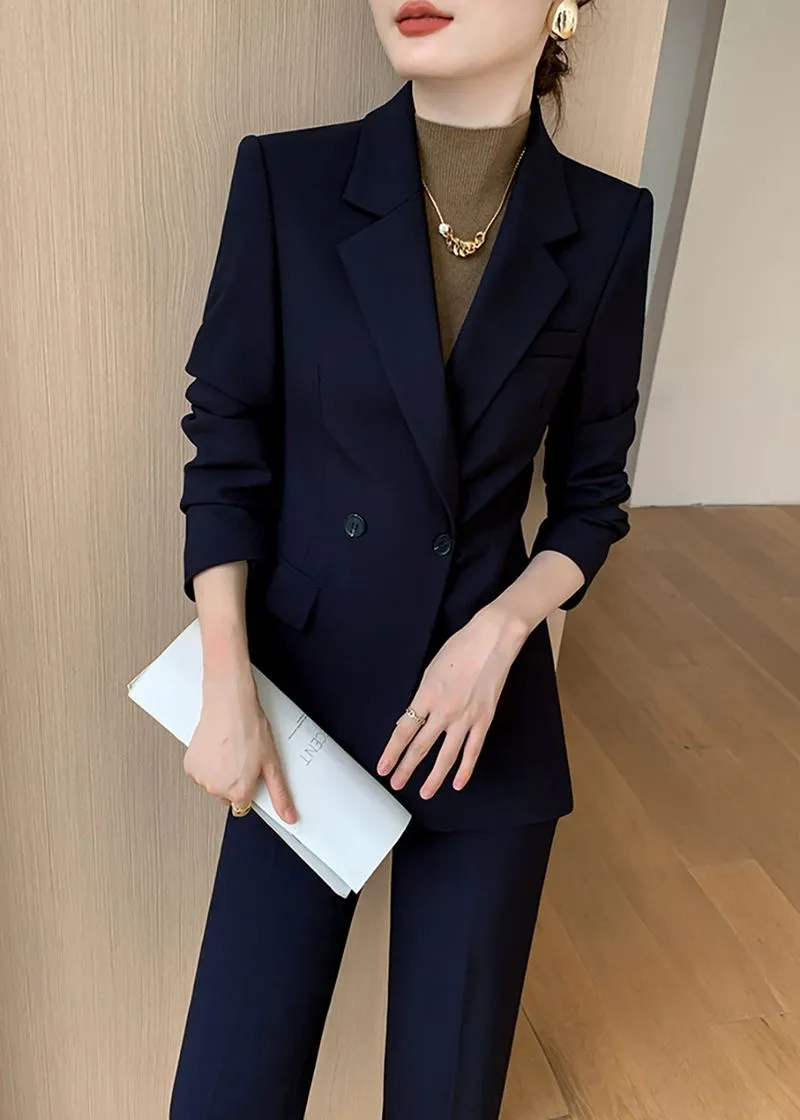 Linette Double Breasted Blazer Pants Suit Two-Piece Set