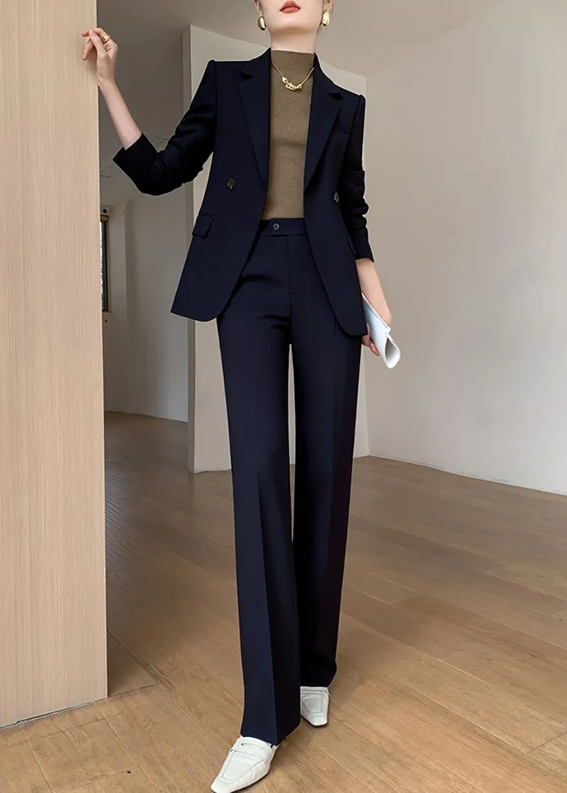 Linette Double Breasted Blazer Pants Suit Two-Piece Set