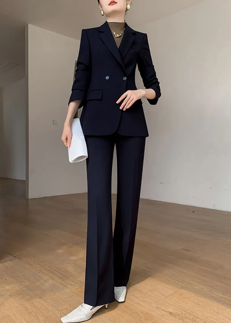 Linette Double Breasted Blazer Pants Suit Two-Piece Set