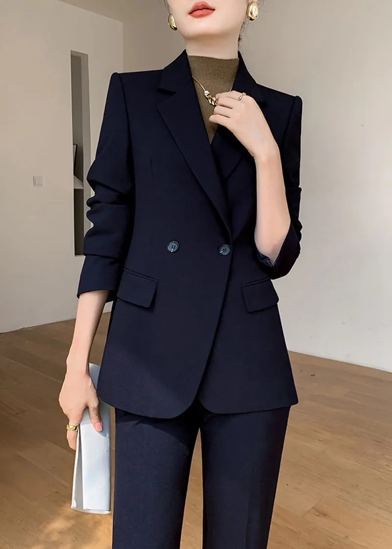 Linette Double Breasted Blazer Pants Suit Two-Piece Set