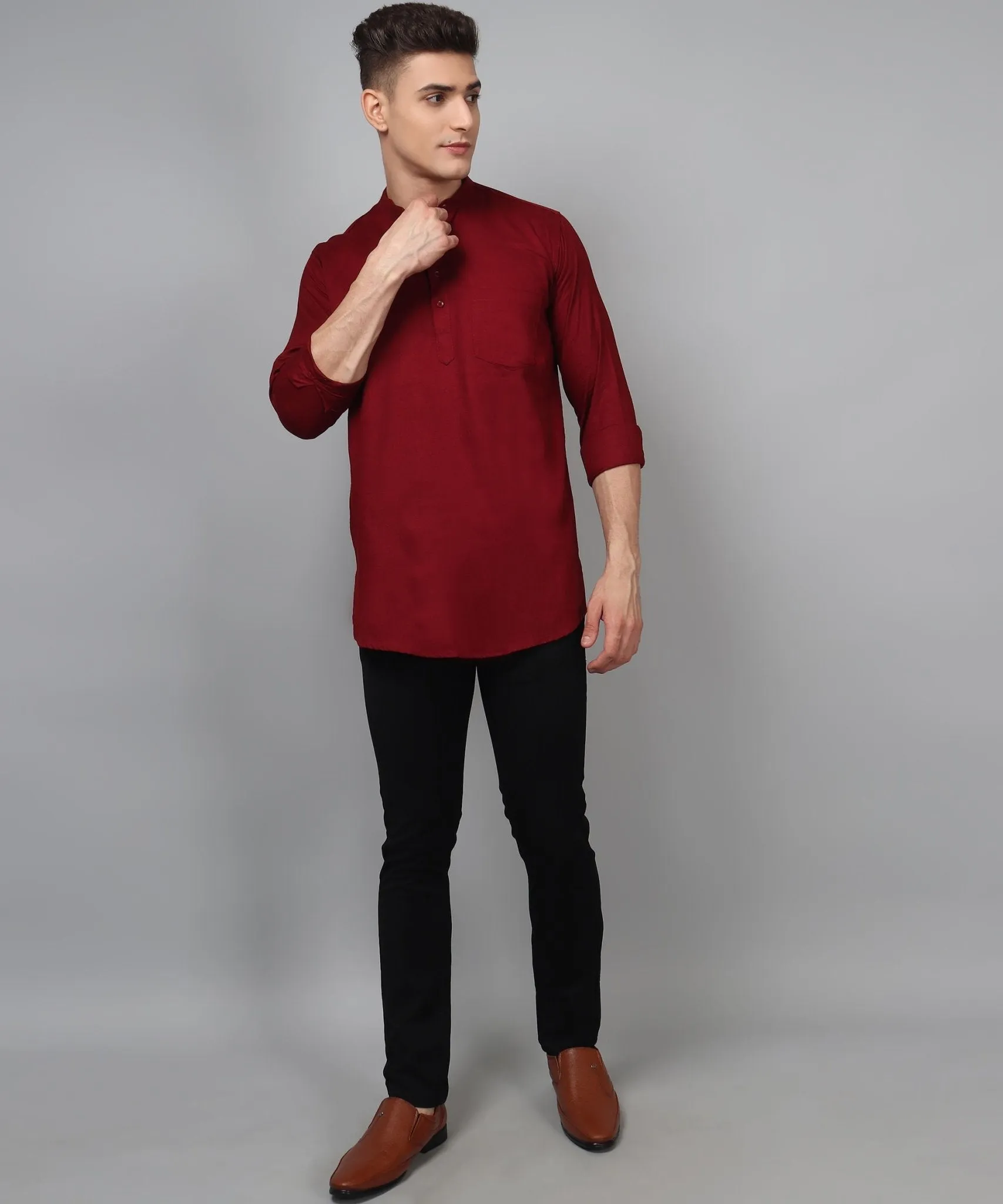 Luxe TryBuy Premium Fancy Cotton Ethnic Kurta for Men