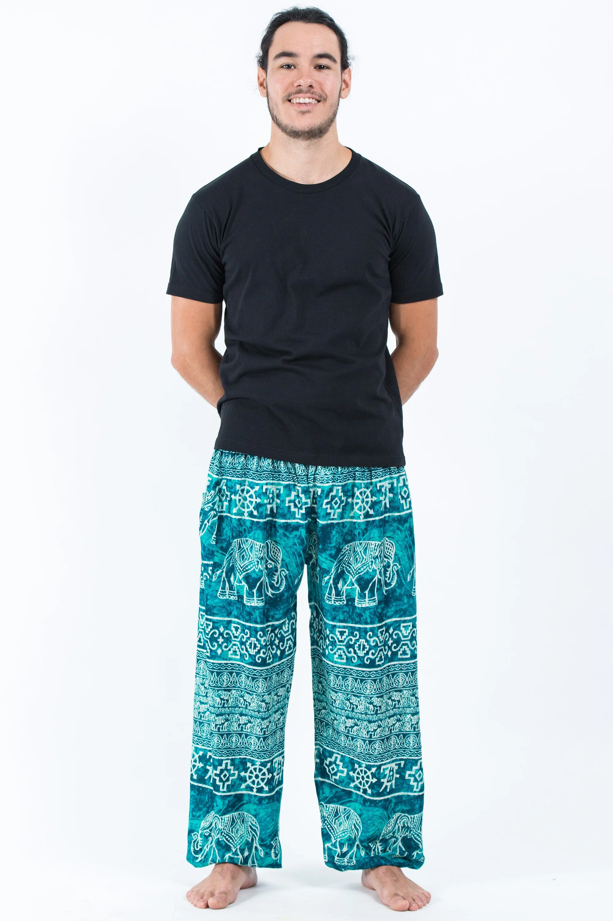 Marble Elephant Men's Elephant Pants in Turquoise